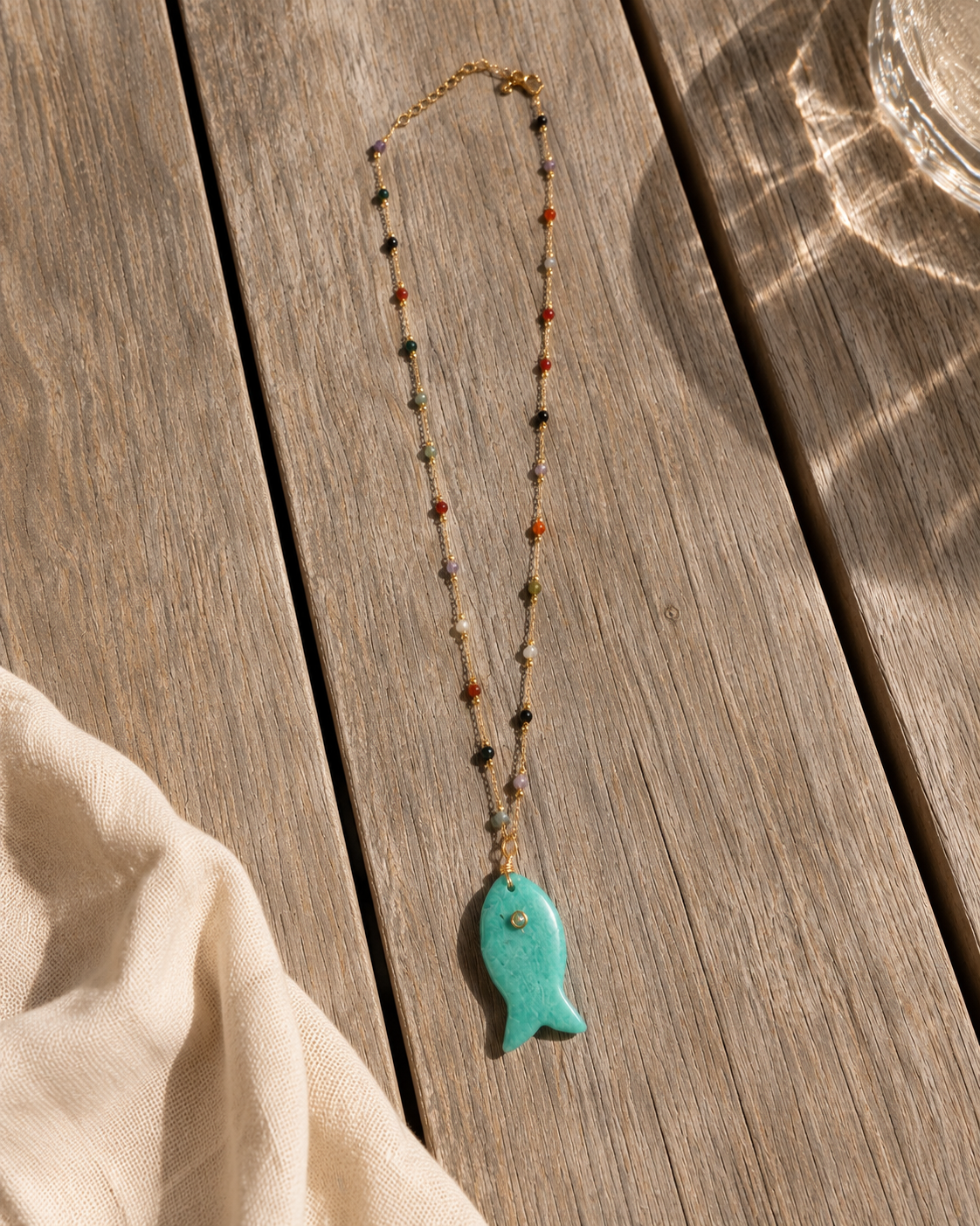 Limited edition fish necklace.
