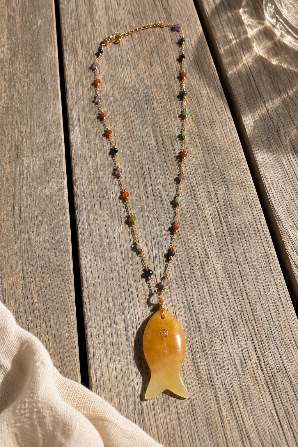 Limited edition fish necklace.